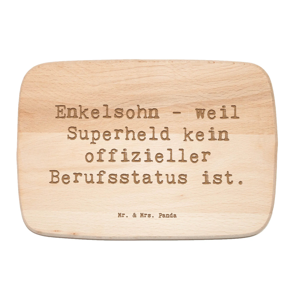Serving board Saying Enkelsohn - weil Superheld kein offizieller Berufsstatus ist. Board, cutting board, breakfast board, Family, Father's Day, Mother's Day, brother, sister, Mom, Dad