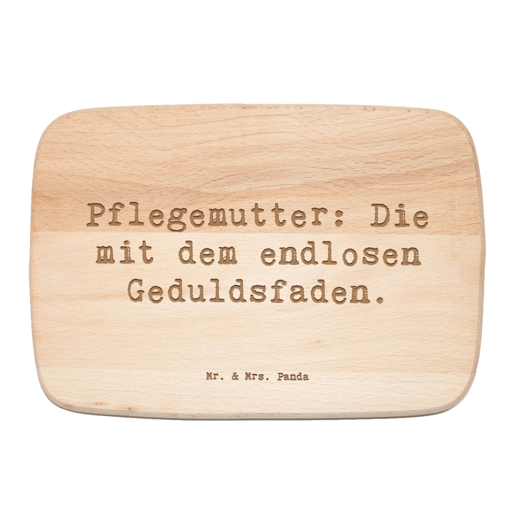 Śniadaniowa deska Przysłowie Pflegemutter: Die mit dem endlosen Geduldsfaden. Rodzina, Dzień Ojca, Dzień Matki, brat, siostra, mama, tata, babcia, dziadek