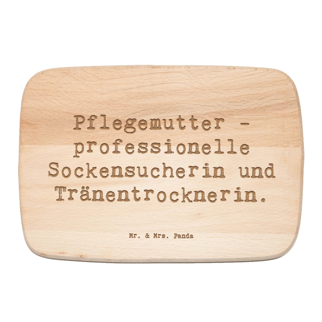 Serving board Saying Pflegemutter: professionelle Sockensucherin und Tränentrocknerin. Board, breakfast board, cutting board, Family, Father's Day, Mother's Day, brother, sister, Mom, Dad