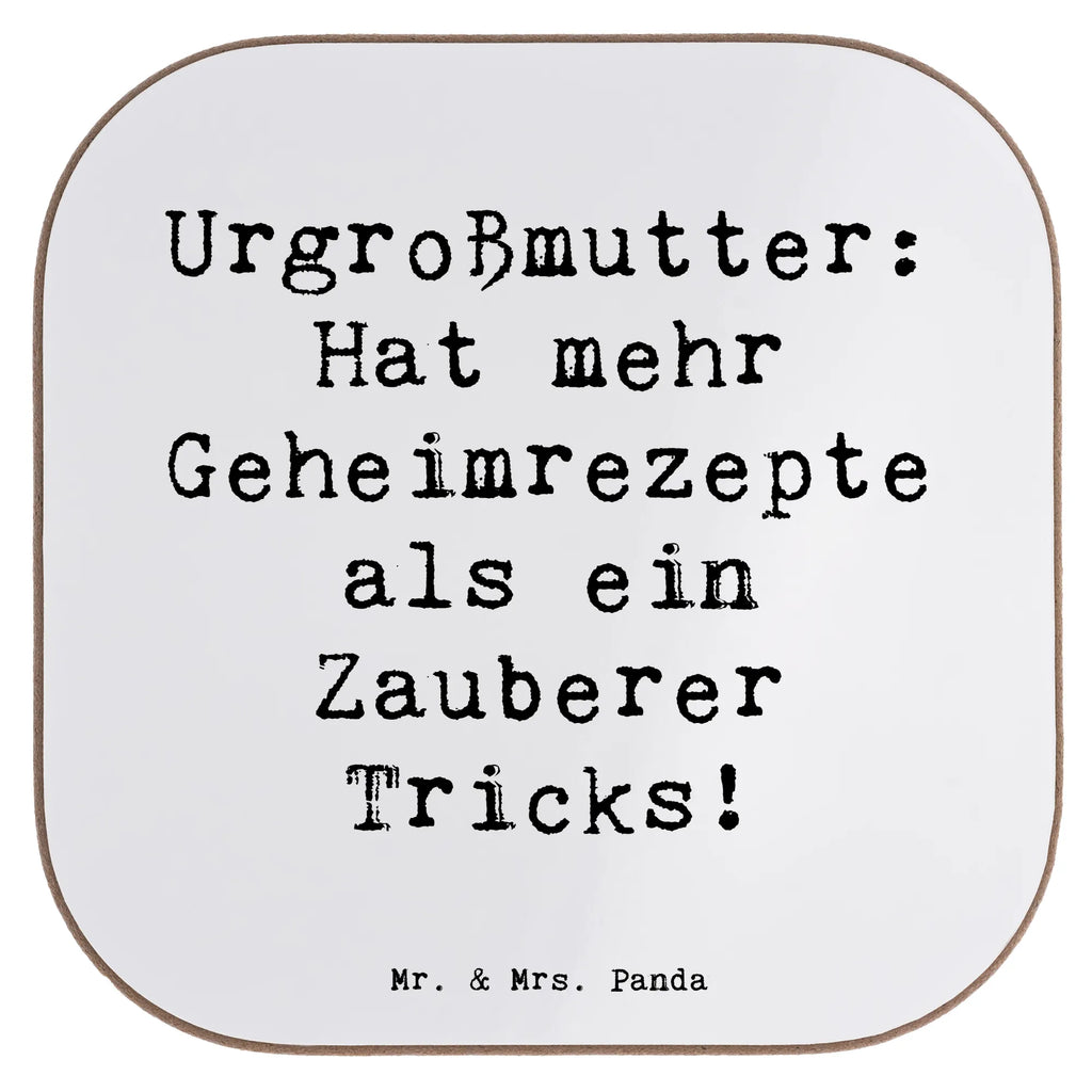 Personalised coaster Urgroßmutter: Hat mehr Geheimrezepte als ein Zauberer Tricks! Personalisierte Untersetzer, PErsonalisierte Bierdeckel, Peronalisierte Untersetzer Gläser, Namensaufdruck, Untersetzer mit Namen, Bedrucken, Personalisiert Getränkeuntersetzer, Personalisierte Glasuntersetzer, Personalisieren, Familie, Vatertag, Muttertag, Bruder, Schwester, Mama, Papa, Oma, Opa