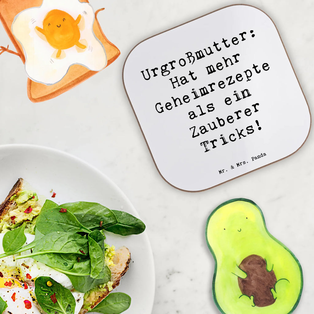 Personalised coaster Urgroßmutter: Hat mehr Geheimrezepte als ein Zauberer Tricks! Personalisierte Untersetzer, PErsonalisierte Bierdeckel, Peronalisierte Untersetzer Gläser, Namensaufdruck, Untersetzer mit Namen, Bedrucken, Personalisiert Getränkeuntersetzer, Personalisierte Glasuntersetzer, Personalisieren, Familie, Vatertag, Muttertag, Bruder, Schwester, Mama, Papa, Oma, Opa