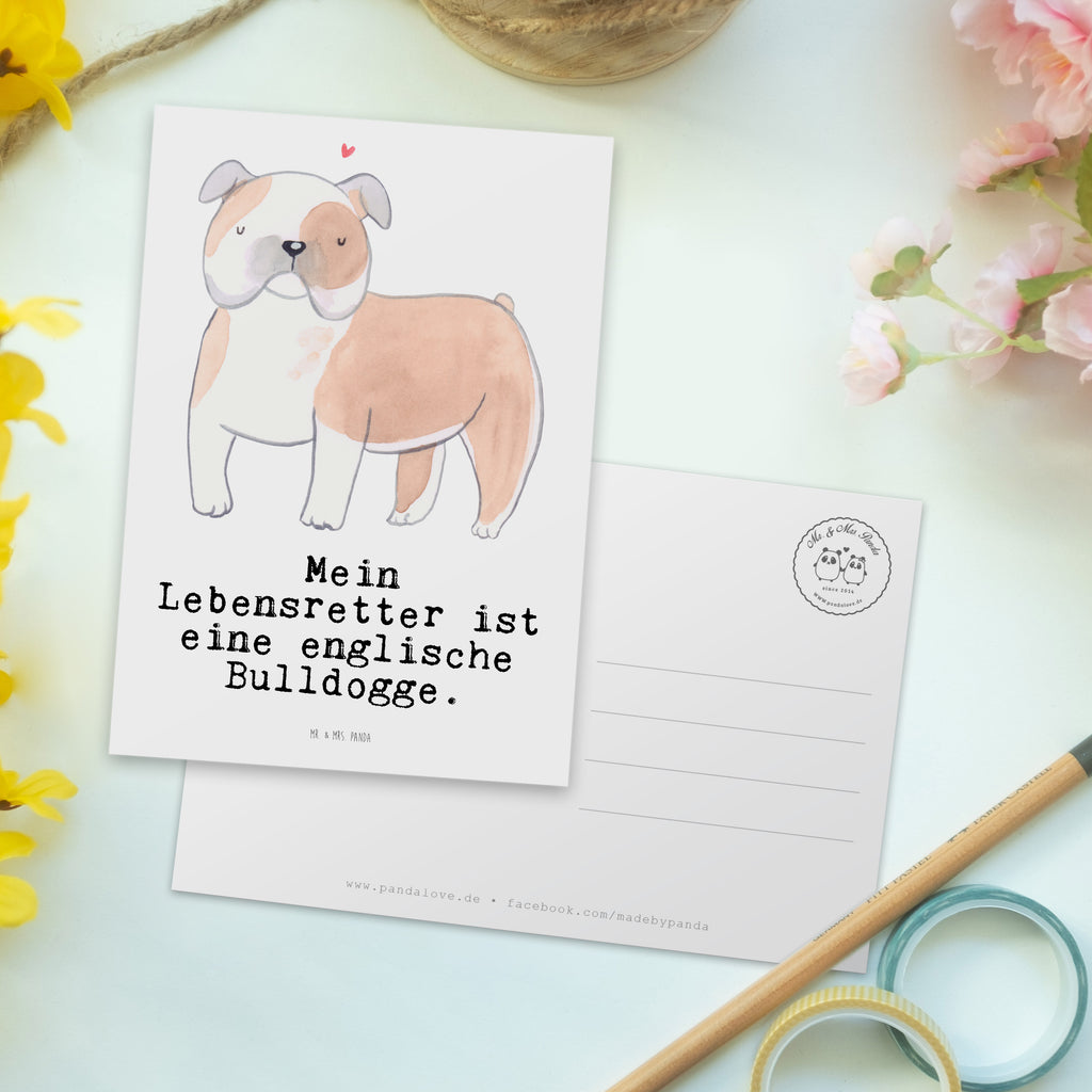 Postkarte Englische Bulldogge Lebensretter Postkarte, Karte, Geschenkkarte, Grußkarte, Einladung, Ansichtskarte, Geburtstagskarte, Einladungskarte, Dankeskarte, Hund, Hunderasse, Rassehund, Hundebesitzer, Geschenk, Tierfreund, Schenken, Welpe, Englische Bulldogge, English Bulldog