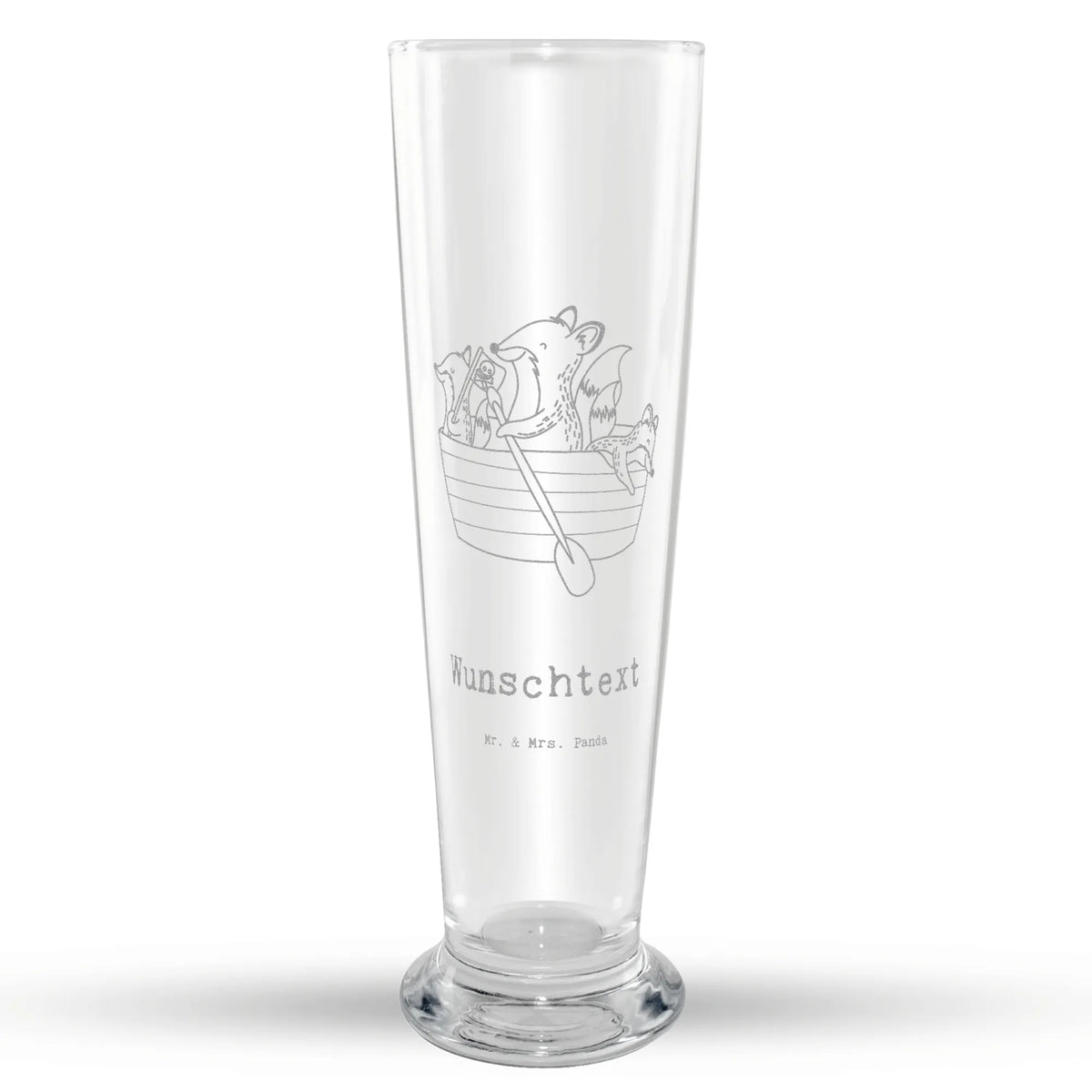 Customizable Wheat Glass Fox Canoeing Gift, sport, hobby, giving, thank you, award, profit, athlete, Canoeing, paddling tour, canoe rental, canoe school, canoe tour