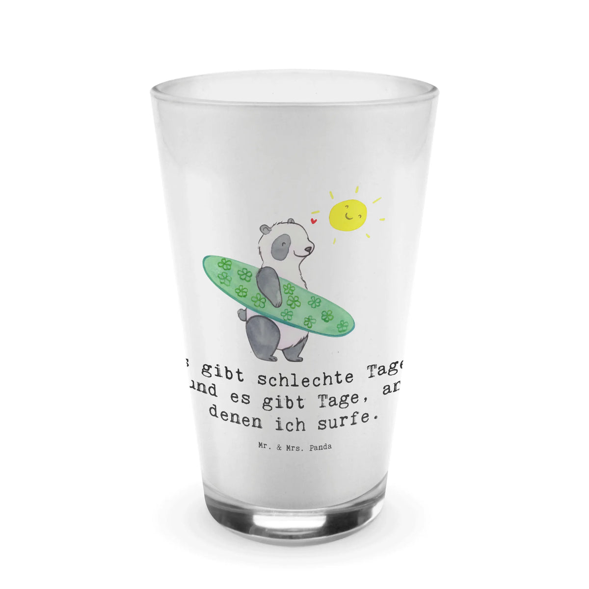 Glass Panda surfing Glas, Trinkglas, Glasbecher, Teeglas, cappuccinoglas, Longdrink Glas, Latte Macchiato Glas, bar glas, kaffeeglas, Cocktailglas, Wasserglas, Limonadenglas, Latte Glas, milchkaffee glas, Saftglas, Longdrinkglas, Trinkbecher Glas, eistee glas, Kaffee Glas, cappuccino glas, eiskaffeeglas, becher glas, Cocktail Glas, Eiskaffee Glas, smoothie glas, Geschenk, Schenken, Sport, Sportart, Hobby, Danke, Dankeschön, Auszeichnung, Gewinn, Sportler, Surfschule, Surfen, Wellenreiten