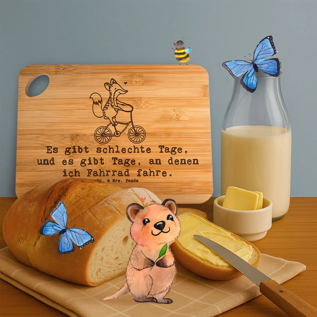 Bambus - deska do krojenia Lis Jazda na rowerze Frühstücksbrett, Hackbrett, Holzbrettchen, Brett, Servierbrett, Küchenbrett, Schneidebrett, Holzbrett, Geschenk, Sport, Sportart, Hobby, Schenken, Danke, Dankeschön, Auszeichnung, Gewinn, Sportler, Trekking, Mountainbiking, Radsport, Fahrrad fahren, Radeln