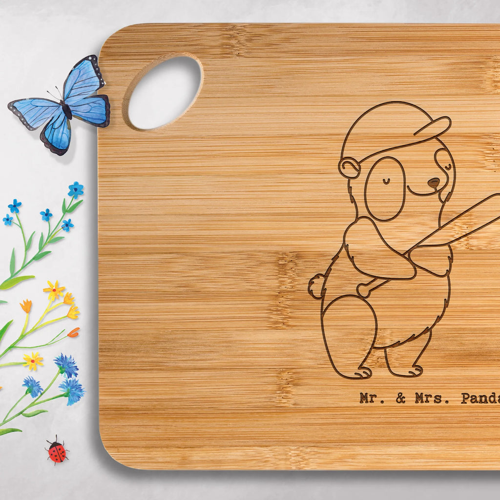 Bamboo chopping board panda playing baseball Frühstücksbrett, Küchenbrett, Holzbrett, Brett, Servierbrett, Schneidebrett, Hackbrett, Holzbrettchen, Geschenk, Sport, Sportart, Hobby, Schenken, Danke, Dankeschön, Auszeichnung, Gewinn, Sportler, Baseball Spielen, Baseballverein, Baseball Match, Baseball spielen, Ballsport, Baseballplatz