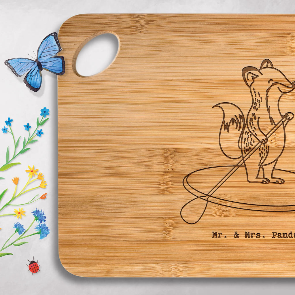 Schneidebrett Fuchs Stand Up Paddling Schneidebrett, Küchenbrett, Holzbrettchen, Holzbrett, Hackbrett, Frühstücksbrett, Servierbrett, Brett, Geschenk, Sport, Sportart, Hobby, Schenken, Danke, Dankeschön, Auszeichnung, Gewinn, Sportler, Stand Up Paddling, SUB, Paddle Boarding, Stand up paddle, subben