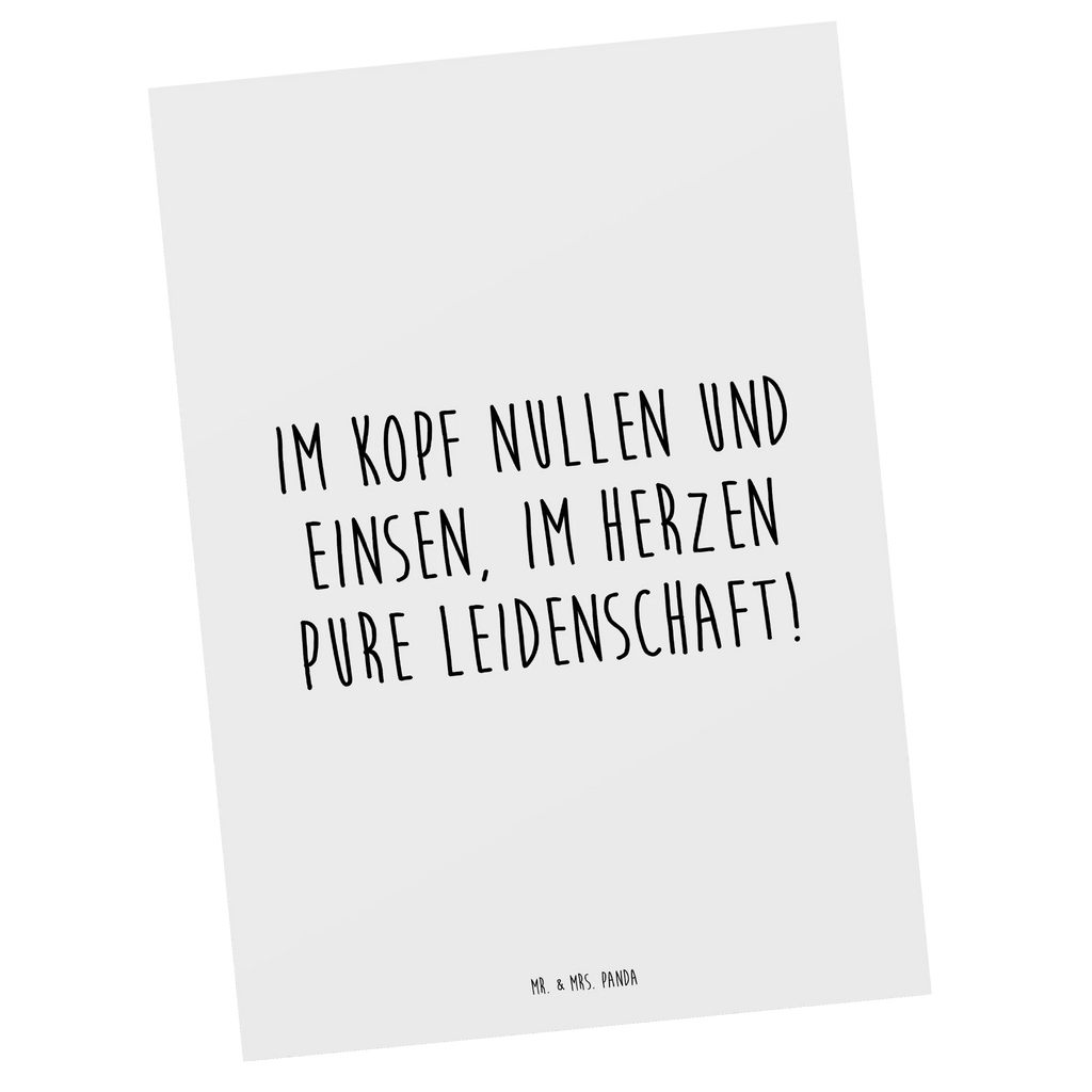 Postcard Saying Im Kopf Nullen und Einsen, im Herzen pure Leidenschaft! Einladungskarten Geburtstag, Grußkarte, Karte, Einladungskarte, Einladung, Geschenkkarte, Ansichtskarten, Postkarte, Geburtstagskarte, Ansichtskarte, Einladung Geburtstag, Dankeskarte, Beruf, Ausbildung, Jubiläum, Abschied, Rente, Kollege, Kollegin, Geschenk, Schenken, Arbeitskollege, Mitarbeiter, Firma, Danke, Dankeschön