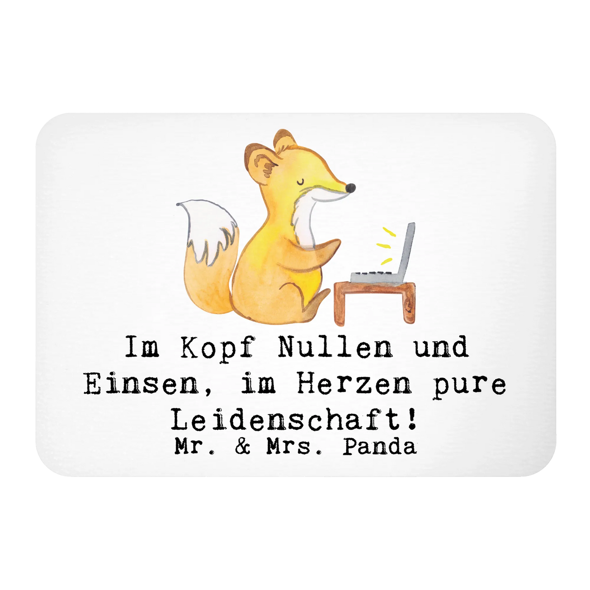 Magnet Saying Im Kopf Nullen und Einsen, im Herzen pure Leidenschaft! gift, sayings, gift idea, best, farewell gift, passing exam, anniversary, retirement, promotion, job start, profession