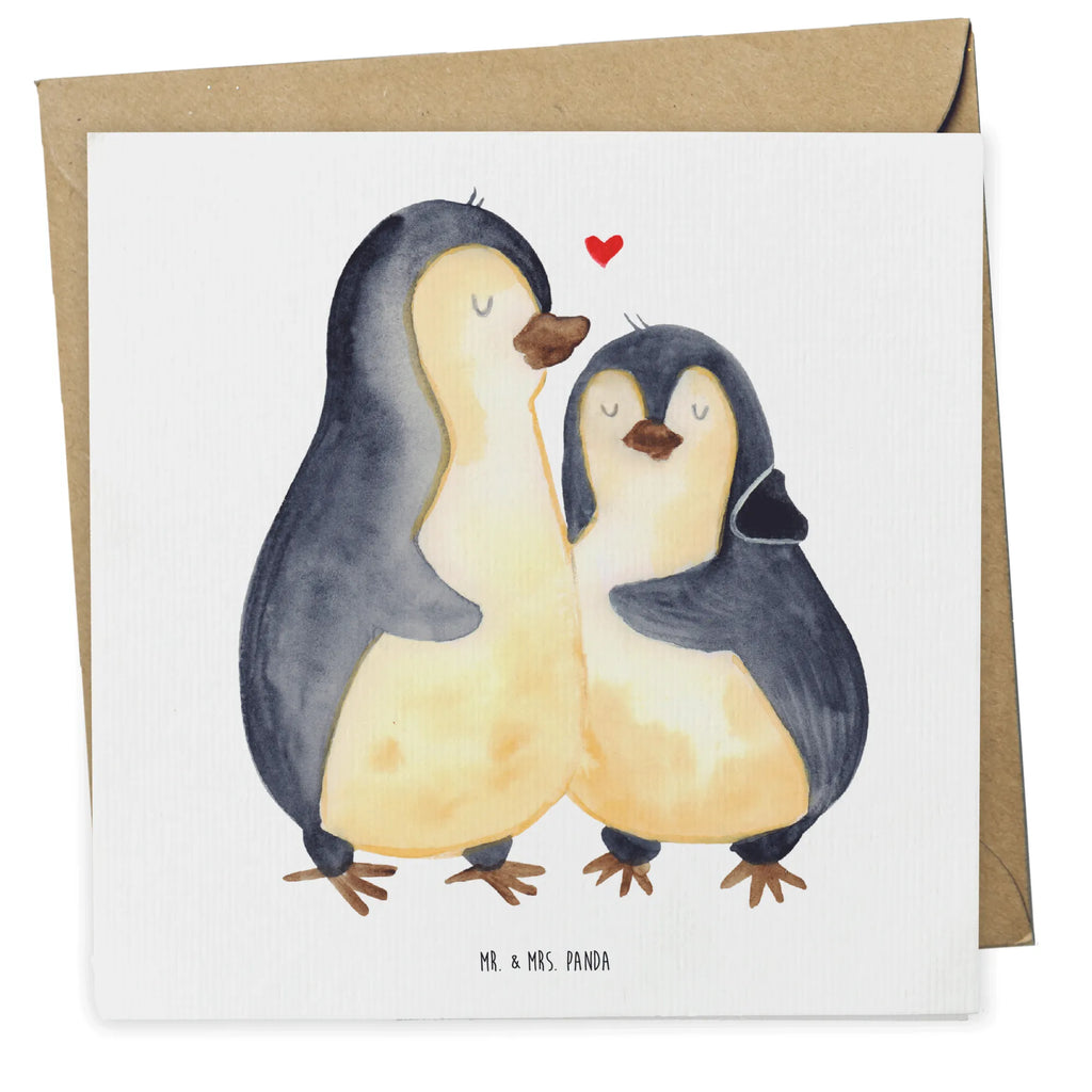 Deluxe Karte Pinguin umarmen Glückwunschkarte, Hochwertige Klappkarte, Geburtstagskarte, Hochwertige Grußkarte, Einladungskarte, Klappkarte, Karte, Grußkarte, Hochzeitskarte, Pinguin, Liebesgeschenk, Hochzeitsgeschenk, Jahrestag, Hochzeit, Liebesbeweis, Liebespaar, Liebe, Verlobung, Hochzeitstag