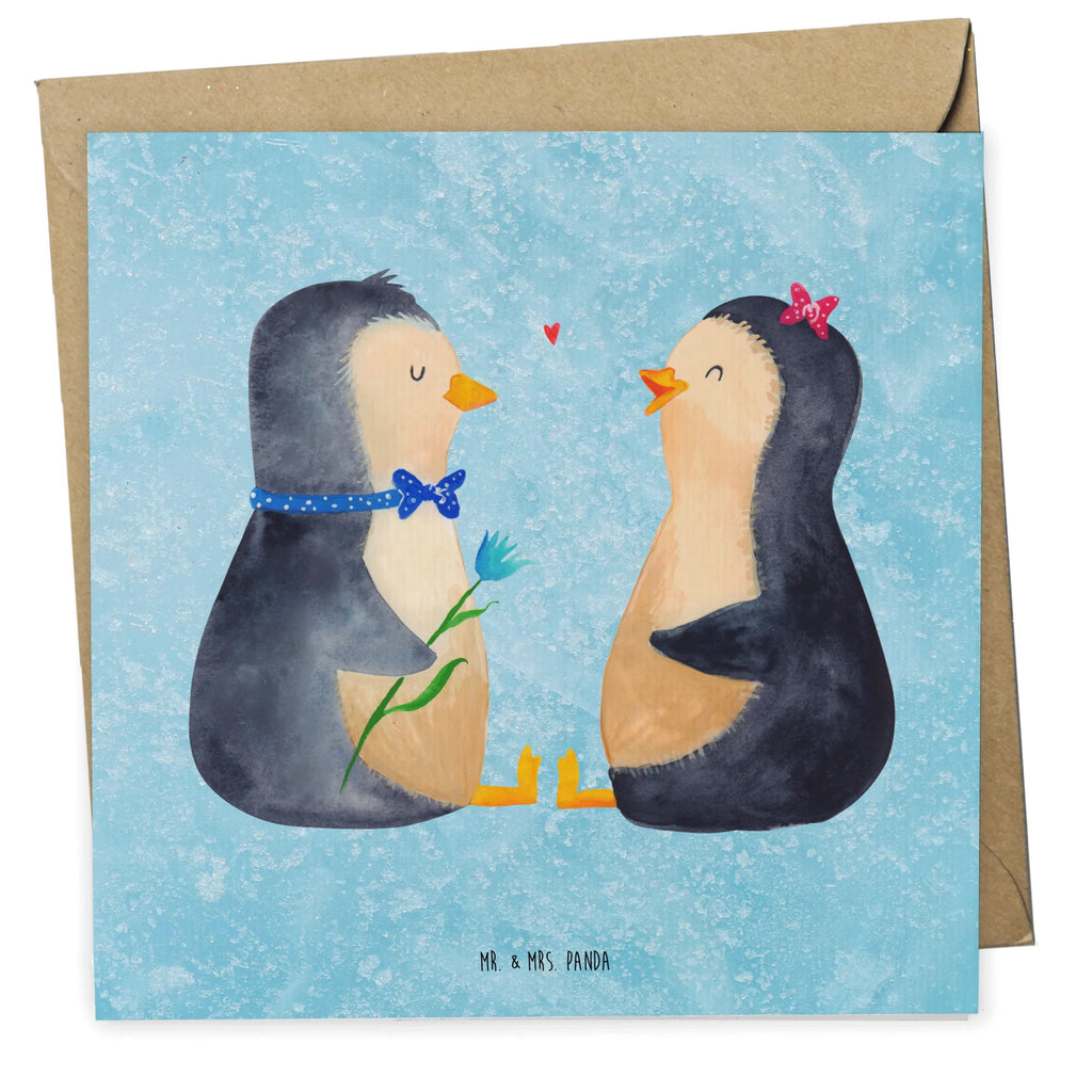 Deluxe Karte Pinguin Pärchen Klappkarte, anlasskarte, Grußkarte, Glückwunschkarte, faltkarte, doppelkarte, Pinguin, Liebesbeweis, Liebesgeschenk, Traumpaar, Pinguine, Große Liebe, Hochzeit, Jahrestag, Liebe, Hochzeitsgeschenk, Liebespaar, Verlobung, Hochzeitstag