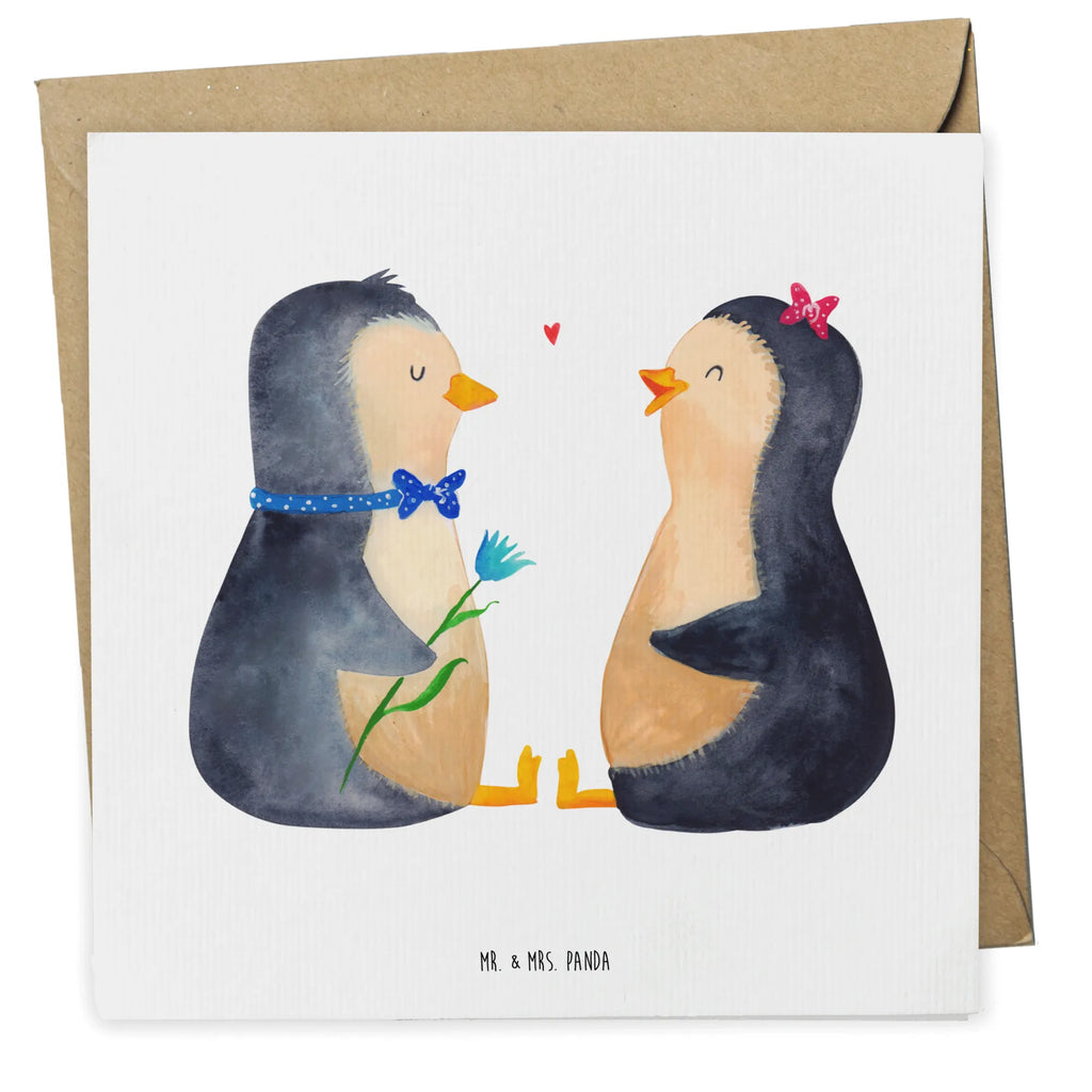Deluxe Karte Pinguin Pärchen Klappkarte, anlasskarte, Grußkarte, Glückwunschkarte, faltkarte, doppelkarte, Pinguin, Liebesbeweis, Liebesgeschenk, Traumpaar, Pinguine, Große Liebe, Hochzeit, Jahrestag, Liebe, Hochzeitsgeschenk, Liebespaar, Verlobung, Hochzeitstag