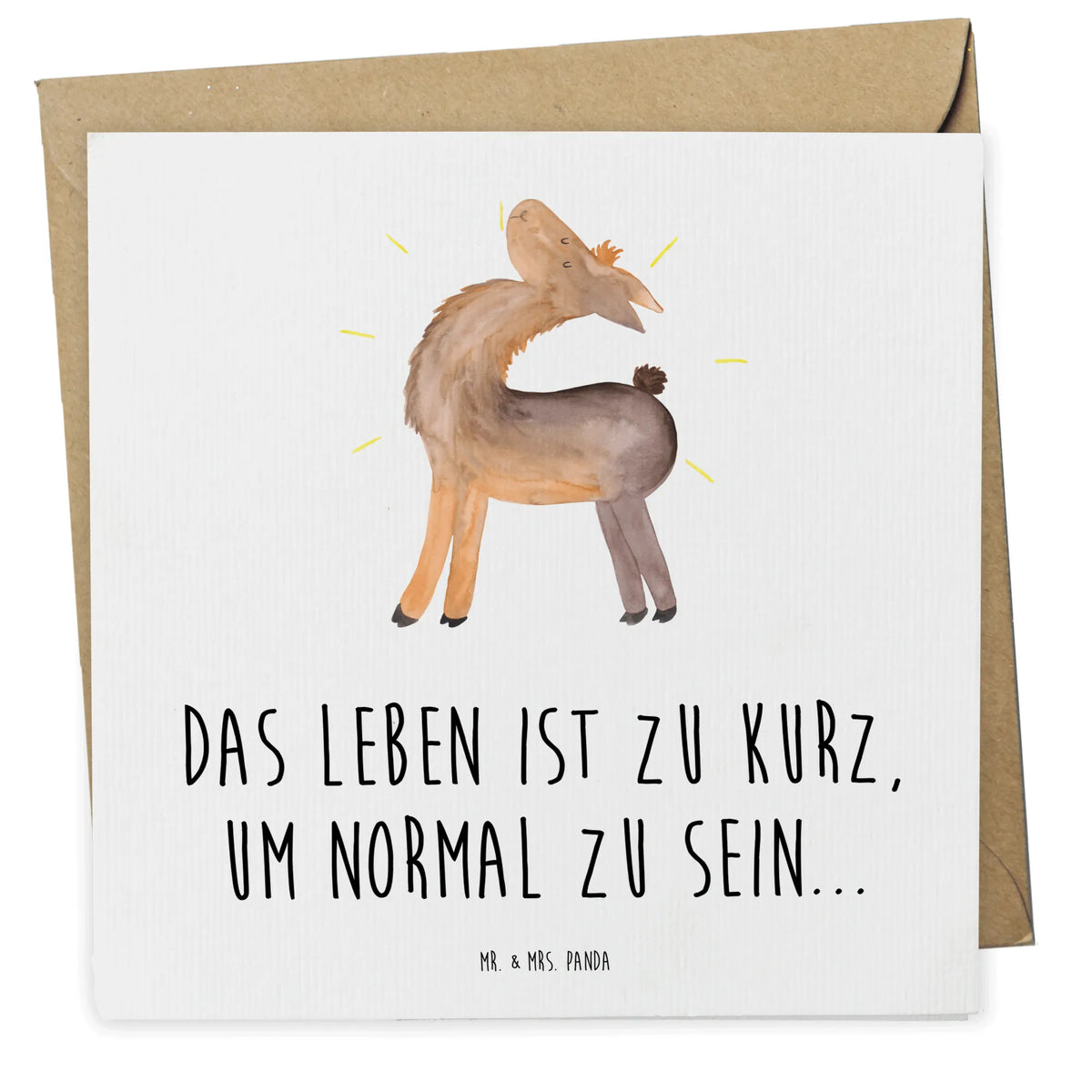 Deluxe Karte Lama Stolz Glückwunschkarte, Grußkarte, anlasskarte, faltkarte, Klappkarte, doppelkarte, Lama, Alpaka, Außenseiter, Hippie, Kumpel, Freundinnen, Beste Freundin, Familie, Anders, Family, Neustart, Stolz, Freundin, Lamas