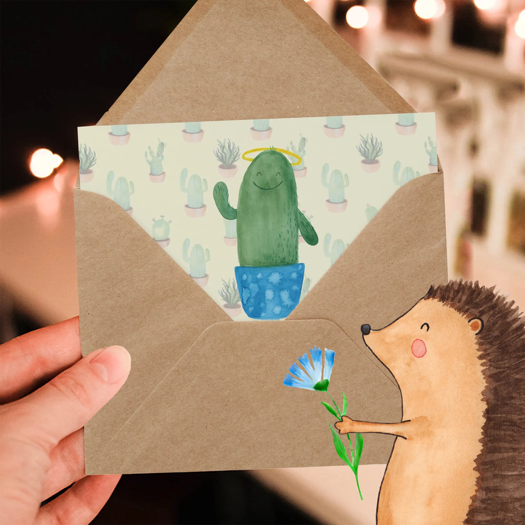 Deluxe Card cactus Holy Karte, Hochwertige Grußkarte, Geburtstagskarte, Einladungskarte, Grußkarte, Hochzeitskarte, Klappkarte, Glückwunschkarte, Hochwertige Klappkarte, Kaktus, Kakteen, Kind, Bruder, Schwester, Eltern, frech, Freundin, lustig, Schwestern, Familie, Heiligenschein