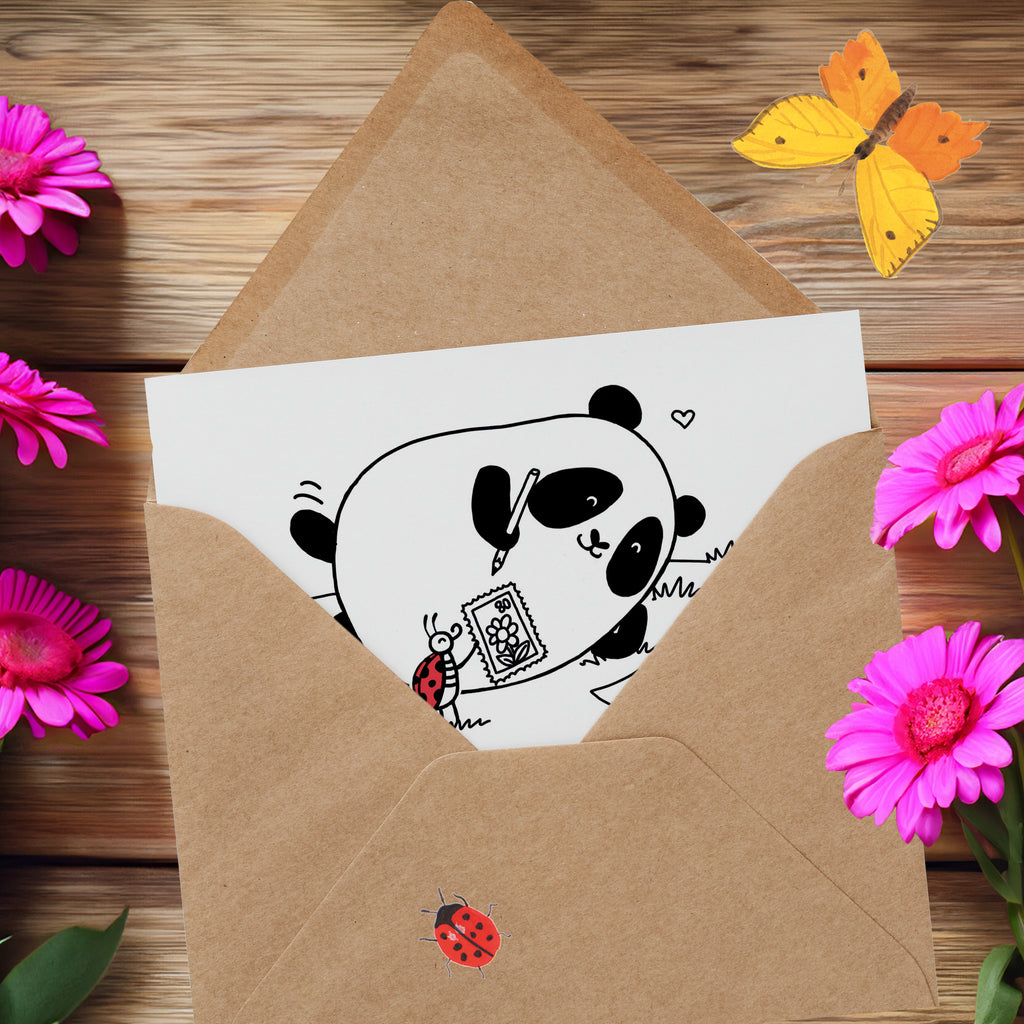 Deluxe Karte Panda Vermissen Karte, Grußkarte, Klappkarte, Einladungskarte, Glückwunschkarte, Hochzeitskarte, Geburtstagskarte, Hochwertige Grußkarte, Hochwertige Klappkarte