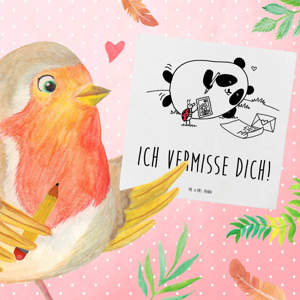 Deluxe Card Panda Missing Grußkarte, Karte, Hochzeitskarte, Geburtstagskarte, Hochwertige Grußkarte, Einladungskarte, Glückwunschkarte, Hochwertige Klappkarte, Klappkarte