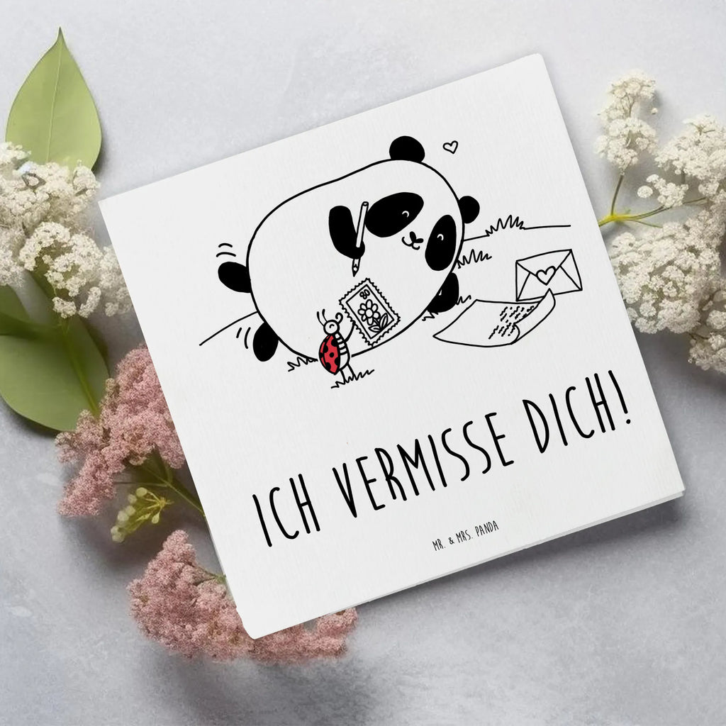 Deluxe Card Panda Missing Grußkarte, Karte, Hochzeitskarte, Geburtstagskarte, Hochwertige Grußkarte, Einladungskarte, Glückwunschkarte, Hochwertige Klappkarte, Klappkarte
