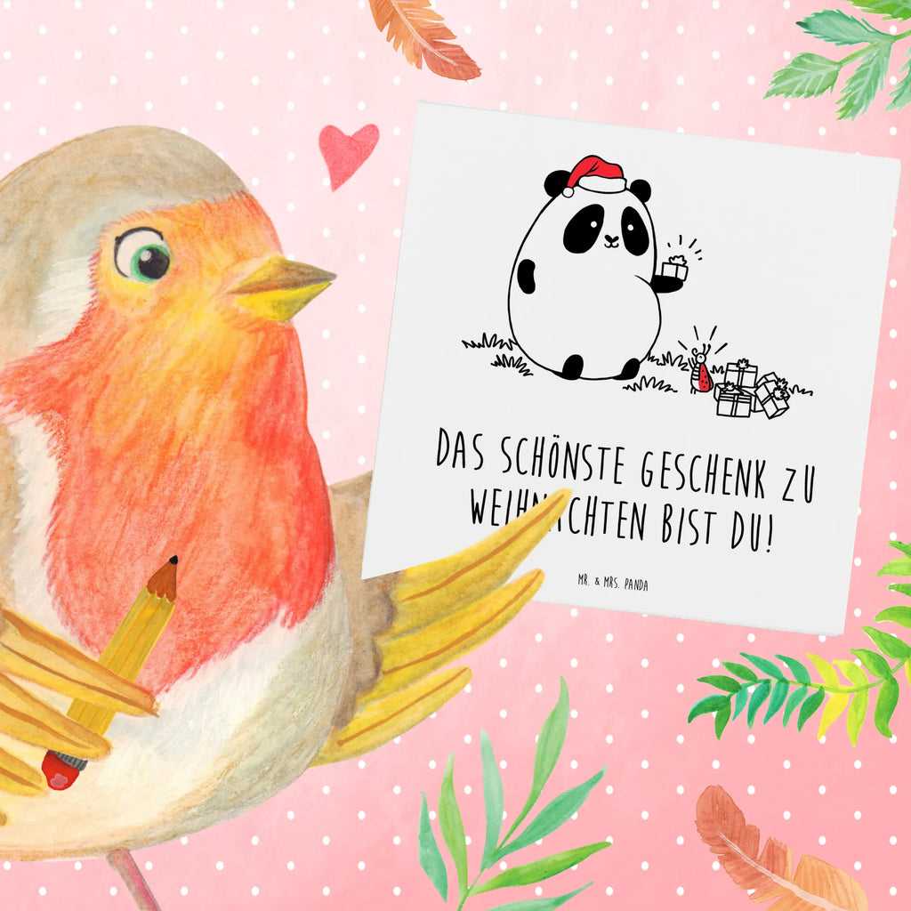 Deluxe Karte Panda Weihnachtsgeschenk Geburtstagskarte, Einladungskarte, Hochzeitskarte, Karte, Hochwertige Klappkarte, Klappkarte, Glückwunschkarte, Hochwertige Grußkarte, Grußkarte