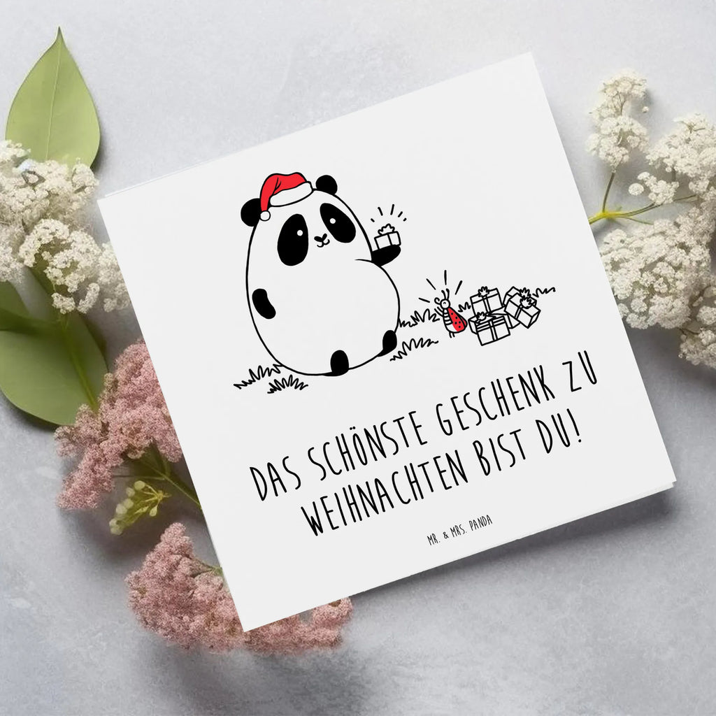 Deluxe Karte Panda Weihnachtsgeschenk Geburtstagskarte, Einladungskarte, Hochzeitskarte, Karte, Hochwertige Klappkarte, Klappkarte, Glückwunschkarte, Hochwertige Grußkarte, Grußkarte
