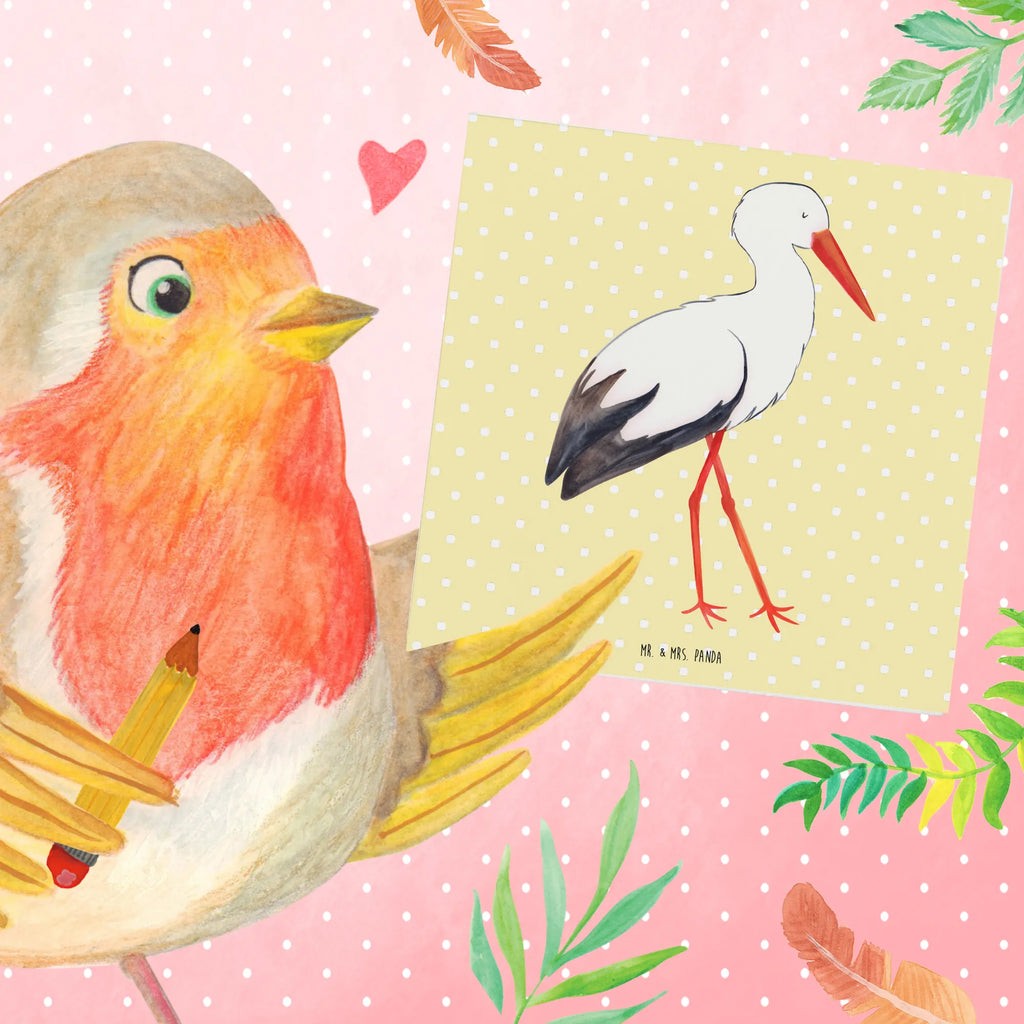 Deluxe Karte Storch Glückwunschkarte, Geburtstagskarte, Einladungskarte, Karte, Hochzeitskarte, Grußkarte, Hochwertige Grußkarte, Klappkarte, Hochwertige Klappkarte, Tiermotive, Gute Laune, lustige Sprüche, Tiere, Mutter, Mutter werden, Geburt, Storch, Mütter, Störche, Babybauch, Schwanger, Schwangerschaft, Baby