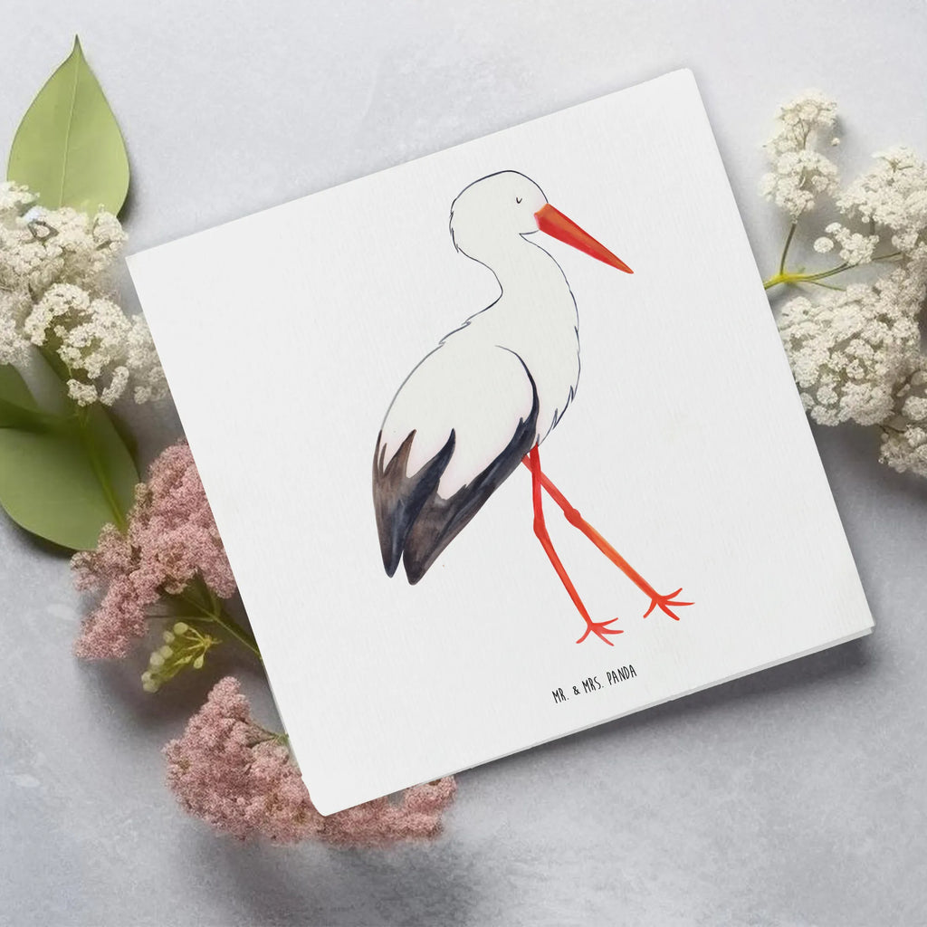 Deluxe Karte Storch Glückwunschkarte, Geburtstagskarte, Einladungskarte, Karte, Hochzeitskarte, Grußkarte, Hochwertige Grußkarte, Klappkarte, Hochwertige Klappkarte, Tiermotive, Gute Laune, lustige Sprüche, Tiere, Mutter, Mutter werden, Geburt, Storch, Mütter, Störche, Babybauch, Schwanger, Schwangerschaft, Baby