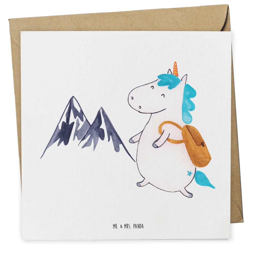 Deluxe Karte Einhorn Bergsteiger Glückwunschkarte, Hochwertige Grußkarte, Hochwertige Klappkarte, Klappkarte, Karte, Einladungskarte, Geburtstagskarte, Grußkarte, Hochzeitskarte, Einhorn, Einhörner, Einhorn Deko, Unicorn, Entdecker, Urlaub, Weltenbummler, Berge, Bergsteiger, Reisen, Abenteuer, Weltreise, Abenteurer