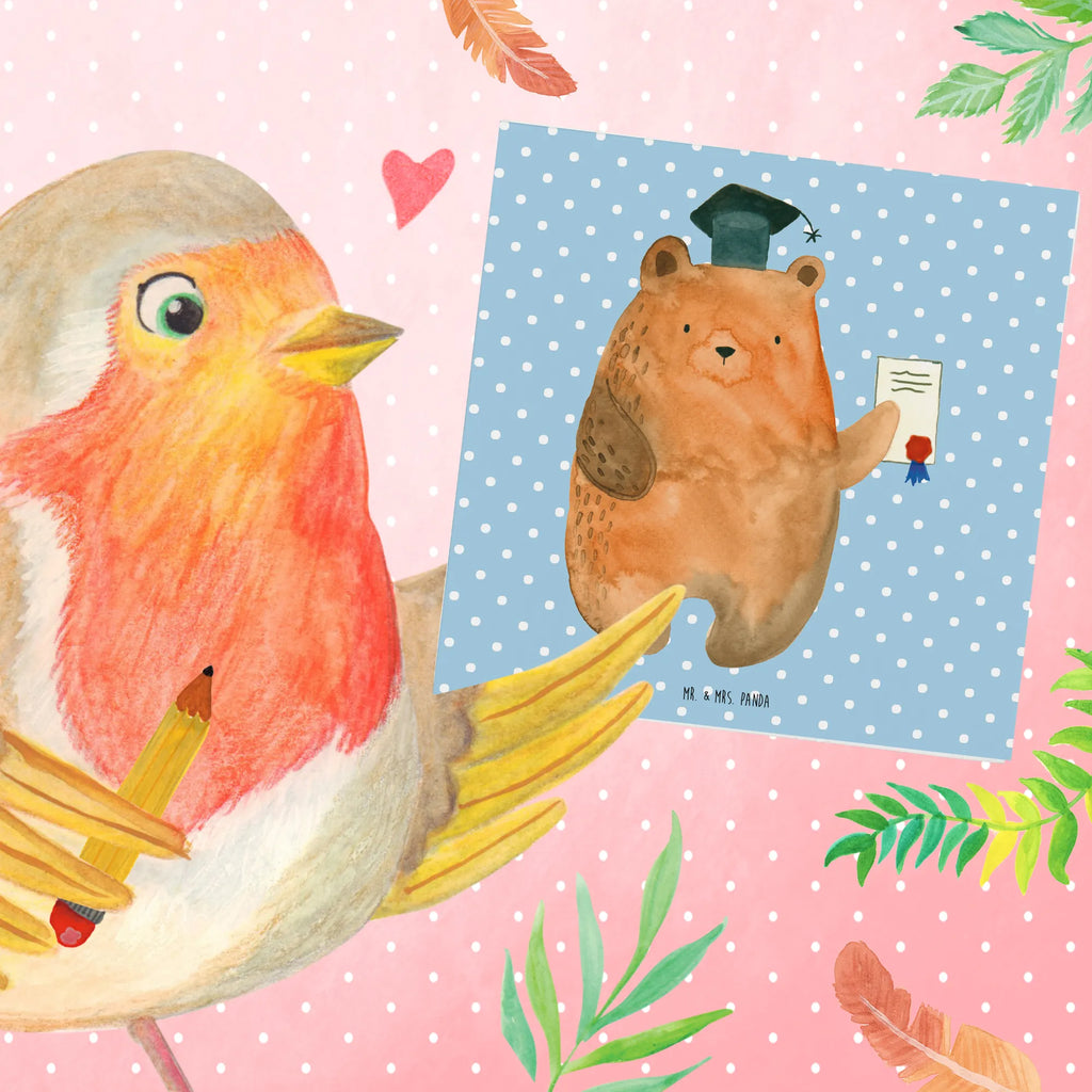 Deluxe Card bear Test Grußkarte, Klappkarte, Hochwertige Klappkarte, Hochzeitskarte, Karte, Hochwertige Grußkarte, Einladungskarte, Geburtstagskarte, Glückwunschkarte, Bär, Teddy, Teddybär, Zeugnis, Abschlusszeugnis, Abitur, Prüfungen, Abschluss, Prüfung bestanden