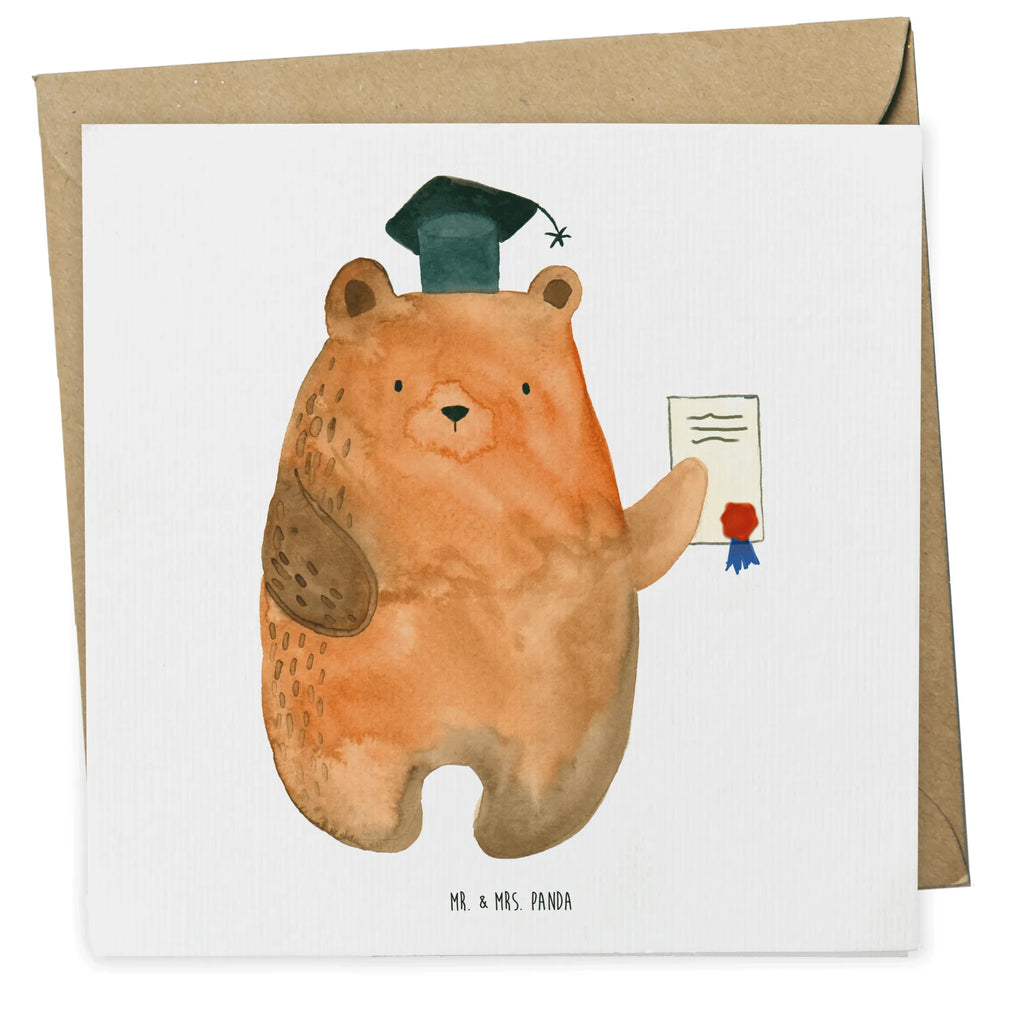 Deluxe Card bear Test Grußkarte, Klappkarte, Hochwertige Klappkarte, Hochzeitskarte, Karte, Hochwertige Grußkarte, Einladungskarte, Geburtstagskarte, Glückwunschkarte, Bär, Teddy, Teddybär, Zeugnis, Abschlusszeugnis, Abitur, Prüfungen, Abschluss, Prüfung bestanden