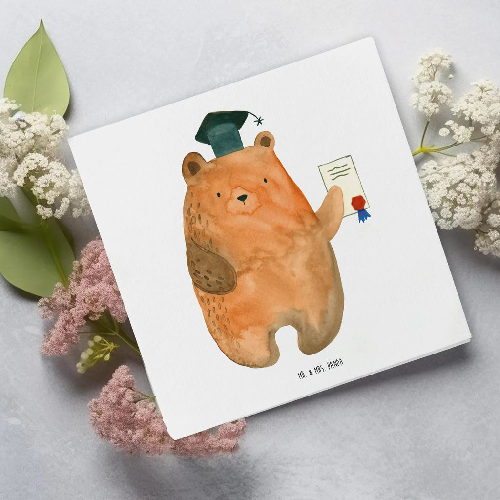 Deluxe Card bear Test Grußkarte, Klappkarte, Hochwertige Klappkarte, Hochzeitskarte, Karte, Hochwertige Grußkarte, Einladungskarte, Geburtstagskarte, Glückwunschkarte, Bär, Teddy, Teddybär, Zeugnis, Abschlusszeugnis, Abitur, Prüfungen, Abschluss, Prüfung bestanden