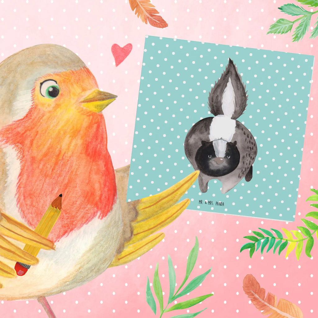 Deluxe Card skunk attack Karte, Hochzeitskarte, Klappkarte, Grußkarte, Hochwertige Klappkarte, Geburtstagskarte, Einladungskarte, Hochwertige Grußkarte, Glückwunschkarte, Stinktier, Skunk, Stinki, Drohung, Stinker, Wildtier, wütend, Raubtier