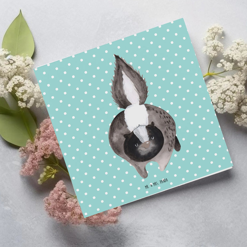 Deluxe Card skunk attack Karte, Hochzeitskarte, Klappkarte, Grußkarte, Hochwertige Klappkarte, Geburtstagskarte, Einladungskarte, Hochwertige Grußkarte, Glückwunschkarte, Stinktier, Skunk, Stinki, Drohung, Stinker, Wildtier, wütend, Raubtier