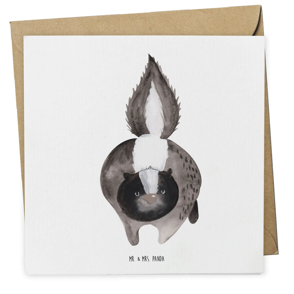 Deluxe Card skunk attack Karte, Hochzeitskarte, Klappkarte, Grußkarte, Hochwertige Klappkarte, Geburtstagskarte, Einladungskarte, Hochwertige Grußkarte, Glückwunschkarte, Stinktier, Skunk, Stinki, Drohung, Stinker, Wildtier, wütend, Raubtier