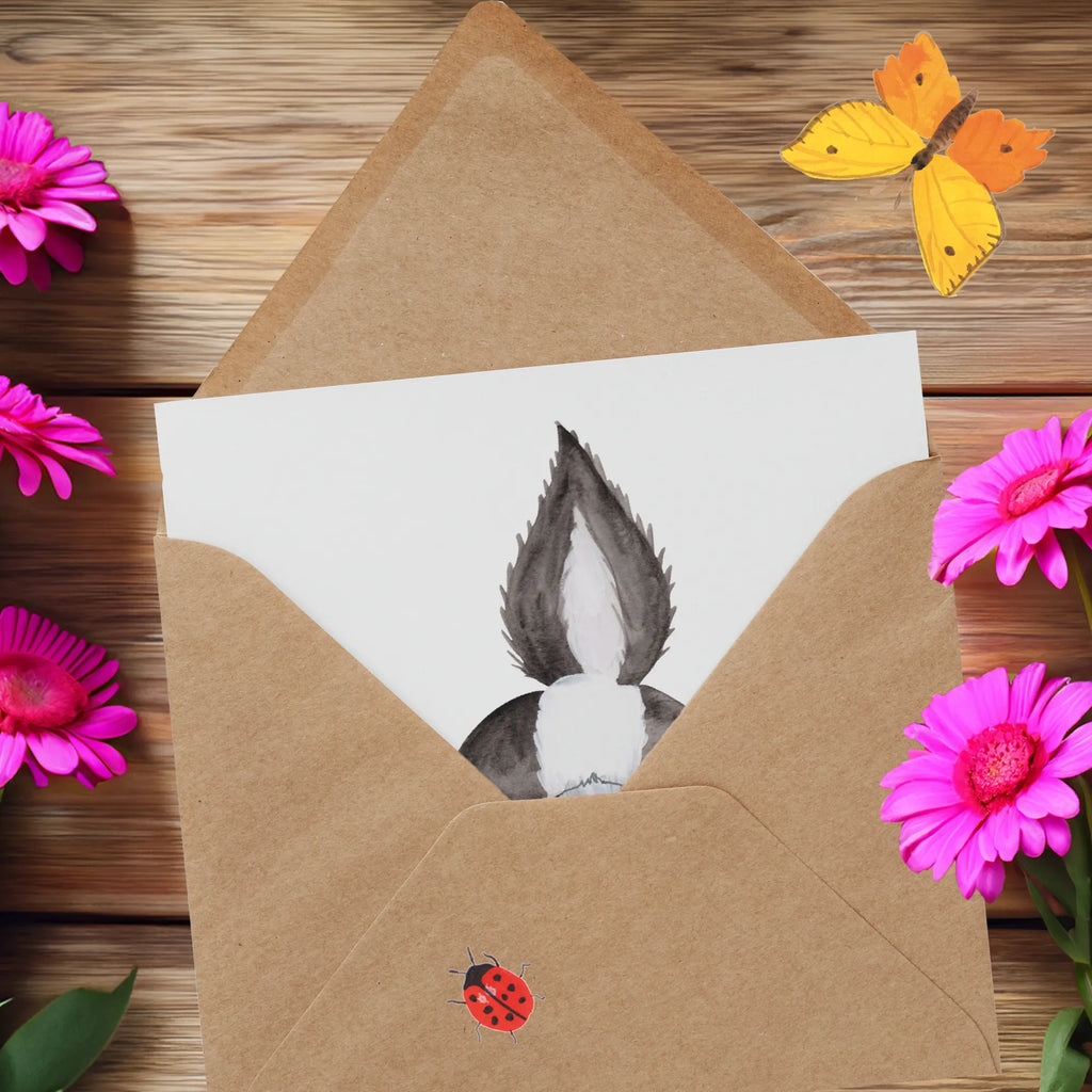 Deluxe Card skunk attack Karte, Hochzeitskarte, Klappkarte, Grußkarte, Hochwertige Klappkarte, Geburtstagskarte, Einladungskarte, Hochwertige Grußkarte, Glückwunschkarte, Stinktier, Skunk, Stinki, Drohung, Stinker, Wildtier, wütend, Raubtier