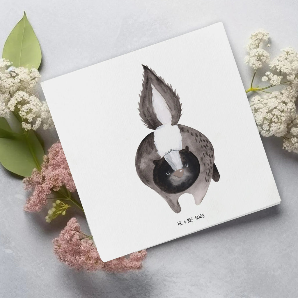 Deluxe Card skunk attack Karte, Hochzeitskarte, Klappkarte, Grußkarte, Hochwertige Klappkarte, Geburtstagskarte, Einladungskarte, Hochwertige Grußkarte, Glückwunschkarte, Stinktier, Skunk, Stinki, Drohung, Stinker, Wildtier, wütend, Raubtier