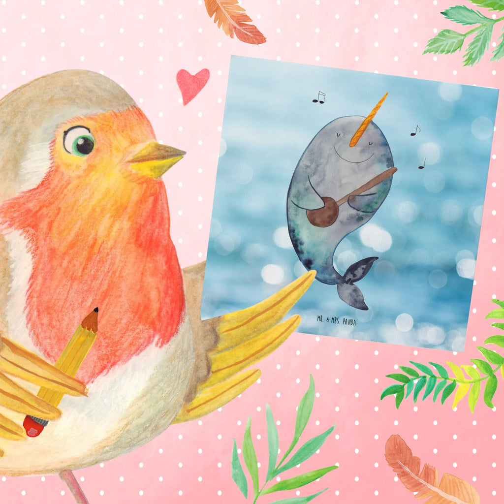 Deluxe Card narwhal guitar anlasskarte, Glückwunschkarte, Klappkarte, doppelkarte, Grußkarte, faltkarte, Urlaub, Meerestiere, Meer, Wal, Tanzen, Probleme, Problemlösung, Gespräche, Narwal, Gitarre, Frust