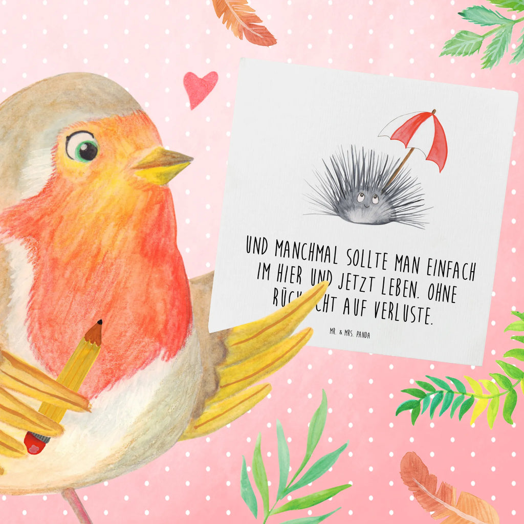 Deluxe Card Sea urchins faltkarte, Klappkarte, Grußkarte, doppelkarte, anlasskarte, Glückwunschkarte, Urlaub, Meerestiere, Meer, Leben, Seeigel, Achtsamkeit, Hier und Jetzt, Lebe, Selbstakzeptanz, Selbstliebe