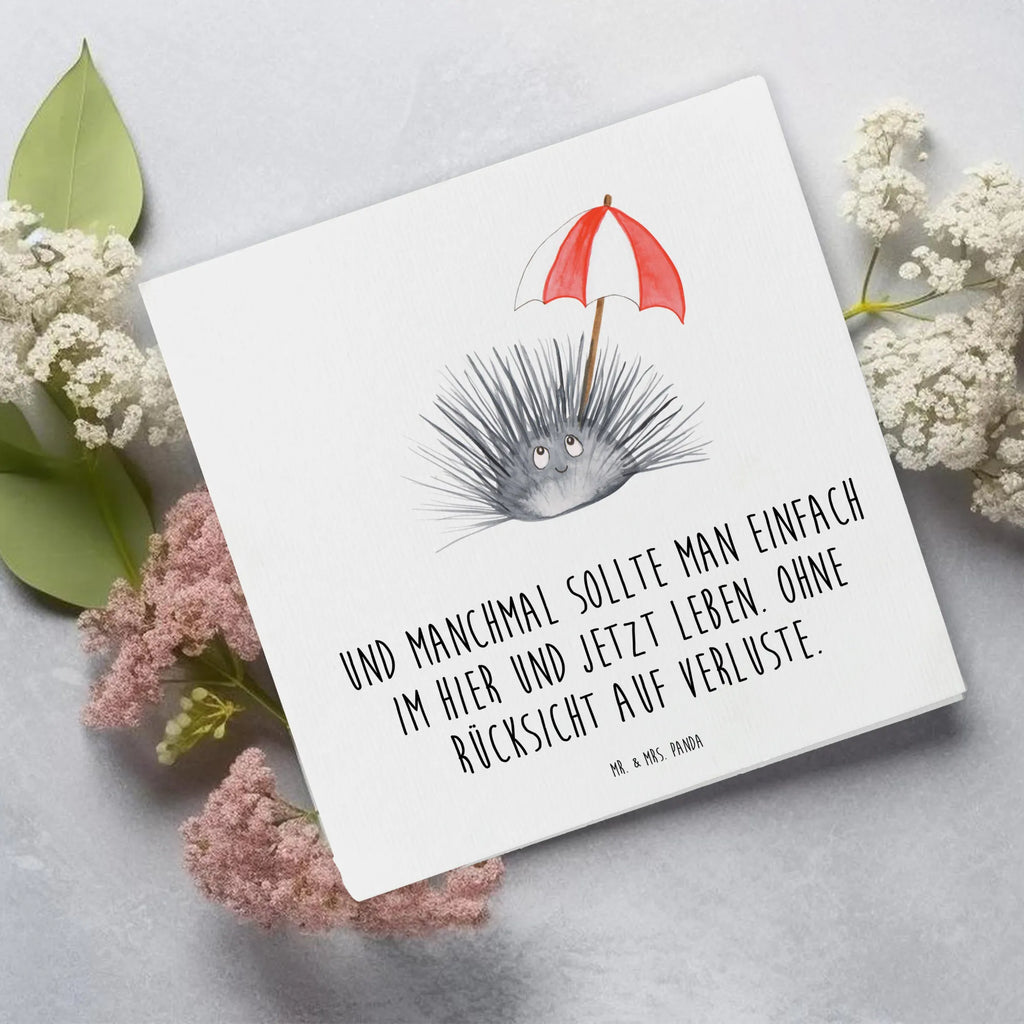 Deluxe Card Sea urchins faltkarte, Klappkarte, Grußkarte, doppelkarte, anlasskarte, Glückwunschkarte, Urlaub, Meerestiere, Meer, Leben, Seeigel, Achtsamkeit, Hier und Jetzt, Lebe, Selbstakzeptanz, Selbstliebe