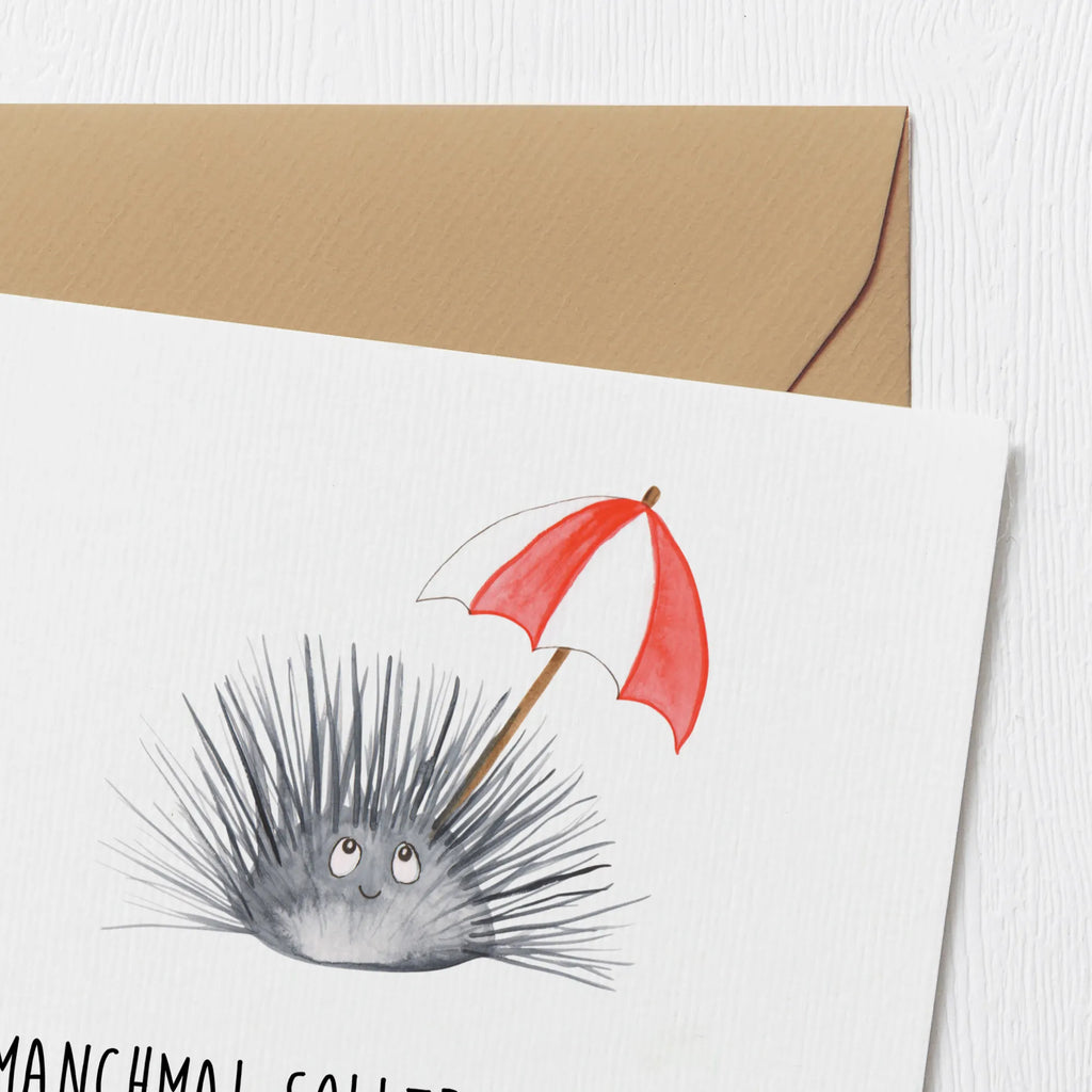Deluxe Card Sea urchins faltkarte, Klappkarte, Grußkarte, doppelkarte, anlasskarte, Glückwunschkarte, Urlaub, Meerestiere, Meer, Leben, Seeigel, Achtsamkeit, Hier und Jetzt, Lebe, Selbstakzeptanz, Selbstliebe