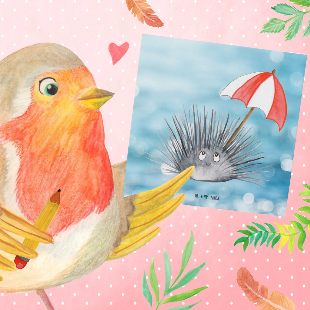 Deluxe Card Sea urchins faltkarte, Klappkarte, Grußkarte, doppelkarte, anlasskarte, Glückwunschkarte, Urlaub, Meerestiere, Meer, Leben, Seeigel, Achtsamkeit, Hier und Jetzt, Lebe, Selbstakzeptanz, Selbstliebe