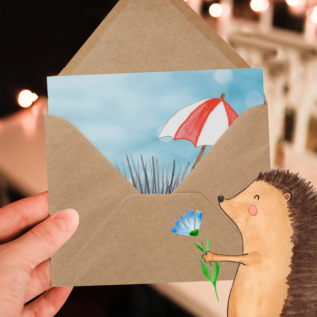 Deluxe Card Sea urchins faltkarte, Klappkarte, Grußkarte, doppelkarte, anlasskarte, Glückwunschkarte, Urlaub, Meerestiere, Meer, Leben, Seeigel, Achtsamkeit, Hier und Jetzt, Lebe, Selbstakzeptanz, Selbstliebe