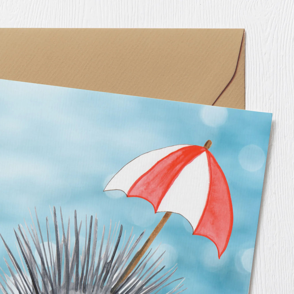 Deluxe Card Sea urchins faltkarte, Klappkarte, Grußkarte, doppelkarte, anlasskarte, Glückwunschkarte, Urlaub, Meerestiere, Meer, Leben, Seeigel, Achtsamkeit, Hier und Jetzt, Lebe, Selbstakzeptanz, Selbstliebe