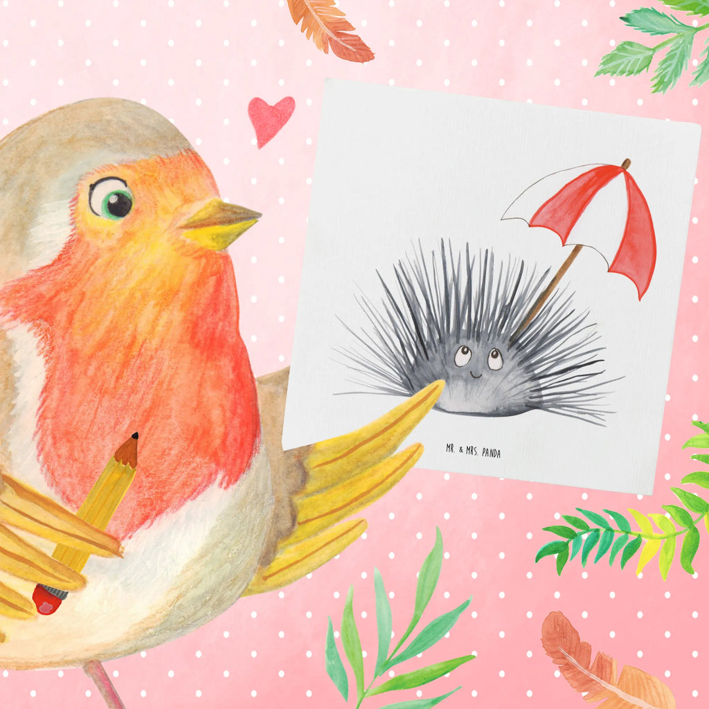 Deluxe Card Sea urchins faltkarte, Klappkarte, Grußkarte, doppelkarte, anlasskarte, Glückwunschkarte, Urlaub, Meerestiere, Meer, Leben, Seeigel, Achtsamkeit, Hier und Jetzt, Lebe, Selbstakzeptanz, Selbstliebe