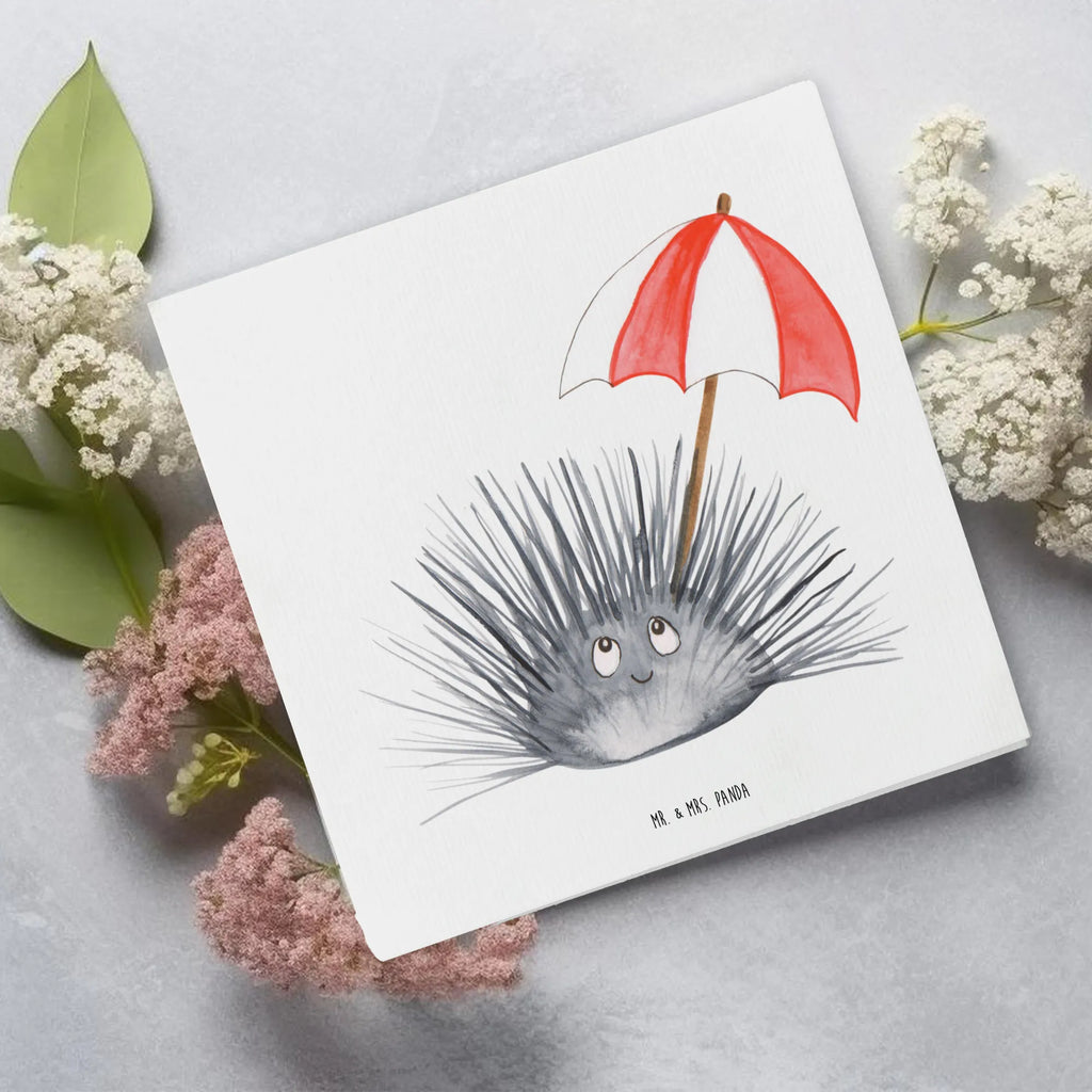 Deluxe Card Sea urchins faltkarte, Klappkarte, Grußkarte, doppelkarte, anlasskarte, Glückwunschkarte, Urlaub, Meerestiere, Meer, Leben, Seeigel, Achtsamkeit, Hier und Jetzt, Lebe, Selbstakzeptanz, Selbstliebe