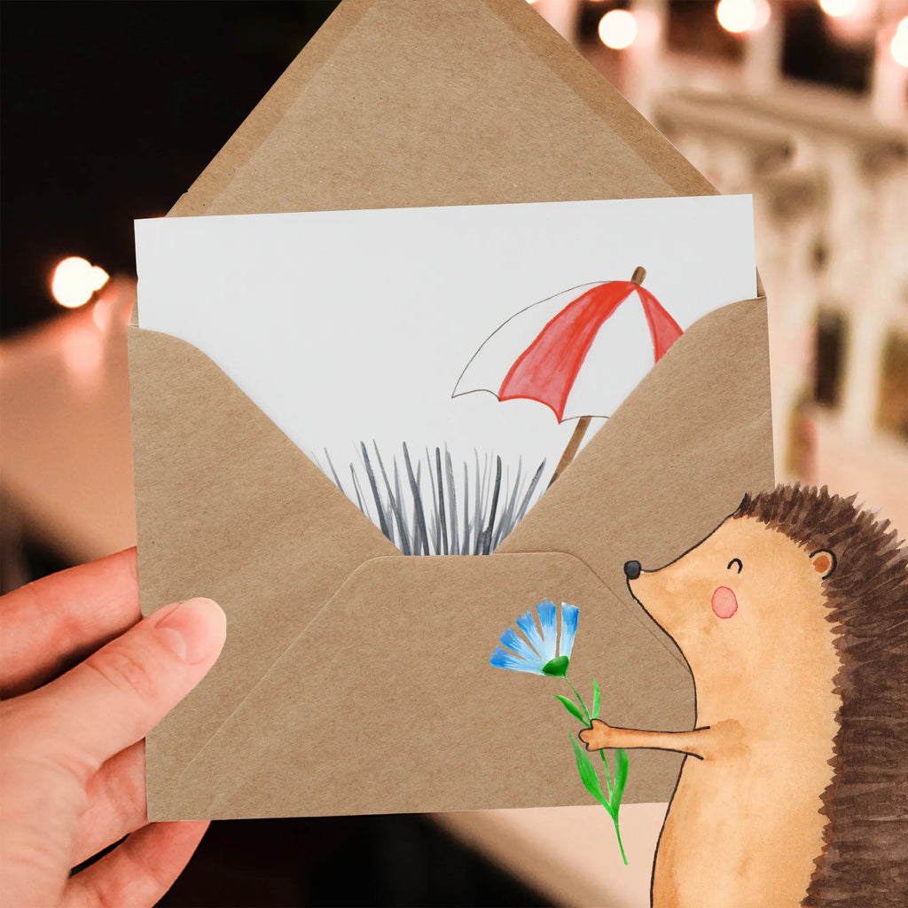 Deluxe Card Sea urchins faltkarte, Klappkarte, Grußkarte, doppelkarte, anlasskarte, Glückwunschkarte, Urlaub, Meerestiere, Meer, Leben, Seeigel, Achtsamkeit, Hier und Jetzt, Lebe, Selbstakzeptanz, Selbstliebe