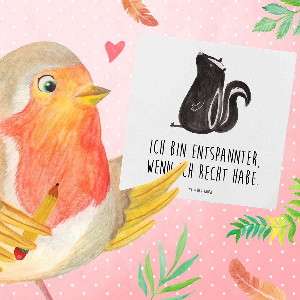 Deluxe Card skunk Sit Grußkarte, doppelkarte, anlasskarte, Glückwunschkarte, faltkarte, Klappkarte, Stinktier, Skunk, Büro, Stinker, Wildtier, Recht, Stinki, Spruch, Raubtier, Besserwisser