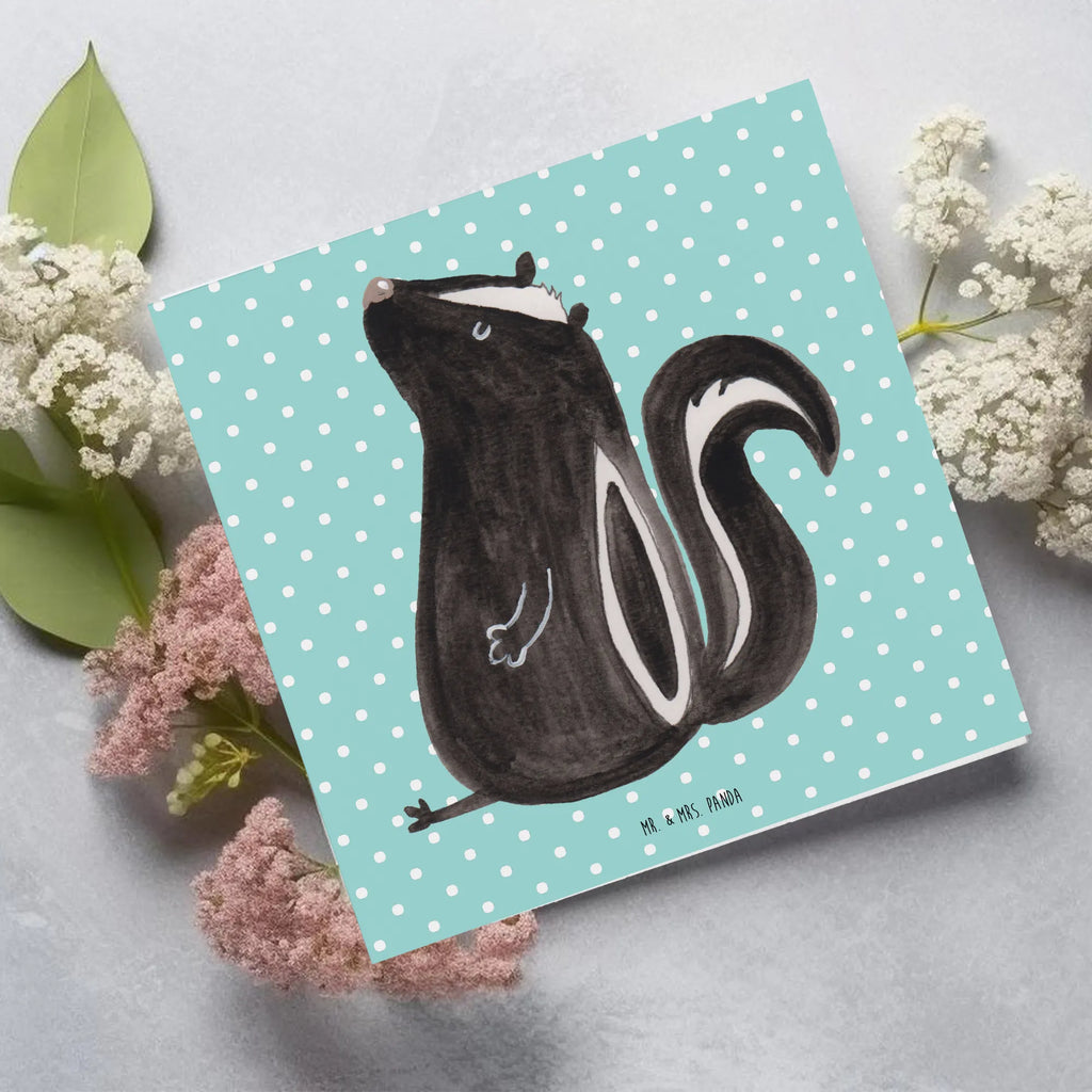 Deluxe Card skunk Sit Grußkarte, doppelkarte, anlasskarte, Glückwunschkarte, faltkarte, Klappkarte, Stinktier, Skunk, Büro, Stinker, Wildtier, Recht, Stinki, Spruch, Raubtier, Besserwisser