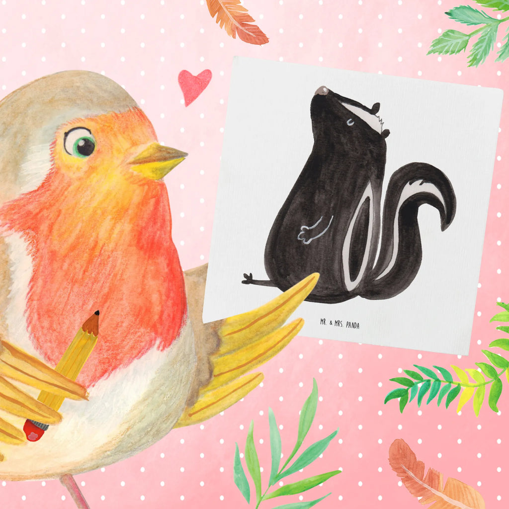 Deluxe Card skunk Sit Grußkarte, doppelkarte, anlasskarte, Glückwunschkarte, faltkarte, Klappkarte, Stinktier, Skunk, Büro, Stinker, Wildtier, Recht, Stinki, Spruch, Raubtier, Besserwisser