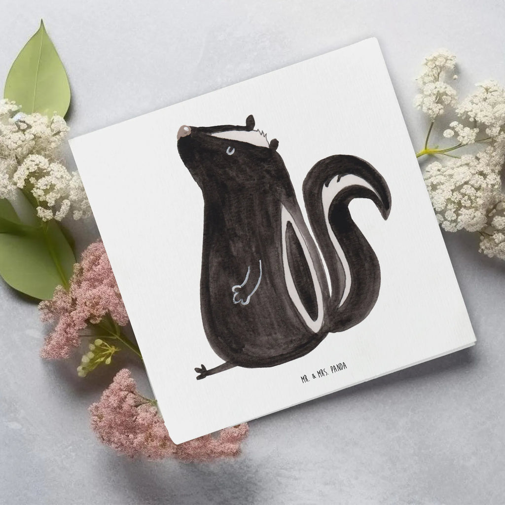 Deluxe Card skunk Sit Grußkarte, doppelkarte, anlasskarte, Glückwunschkarte, faltkarte, Klappkarte, Stinktier, Skunk, Büro, Stinker, Wildtier, Recht, Stinki, Spruch, Raubtier, Besserwisser