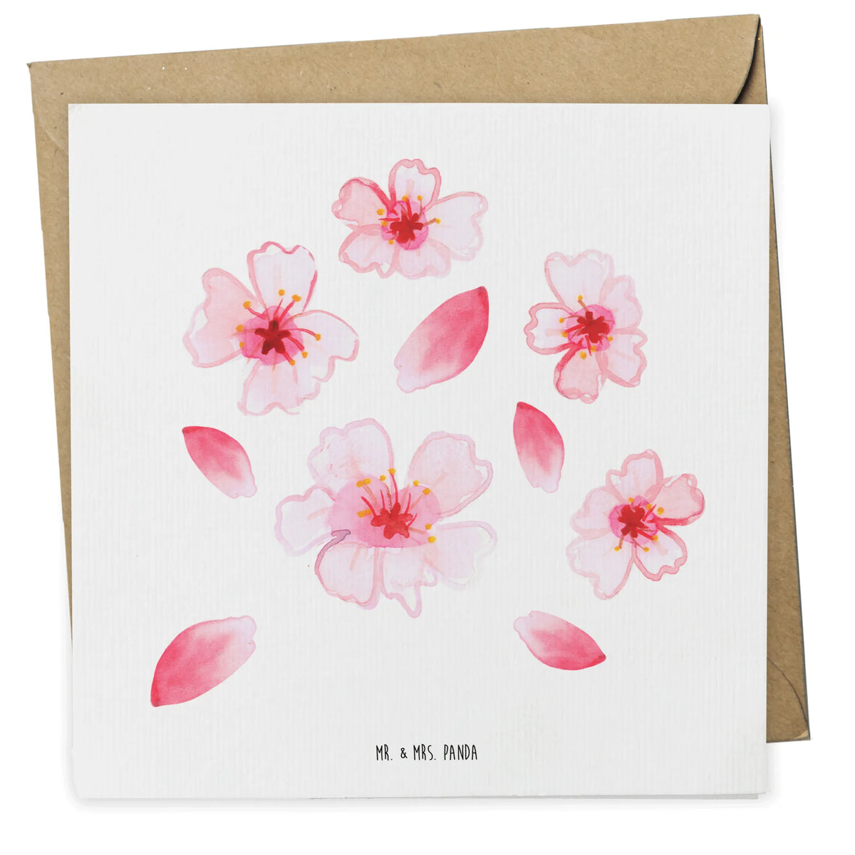 Deluxe Karte Kirschlüten Meer doppelkarte, faltkarte, Glückwunschkarte, Grußkarte, Klappkarte, anlasskarte, Blumen, Blüten, Kirschblüten, Blütenmuster, Muster