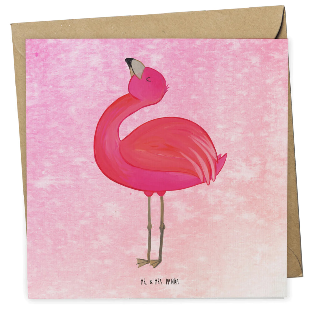 Deluxe Karte Flamingo Stolz Hochwertige Klappkarte, Karte, Hochzeitskarte, Grußkarte, Einladungskarte, Glückwunschkarte, Geburtstagskarte, Hochwertige Grußkarte, Klappkarte, Flamingo, Selbstliebe, beste Freundin, stolz, Mama, Selbstakzeptanz, Freundin, Tochter, Schwester, Freude